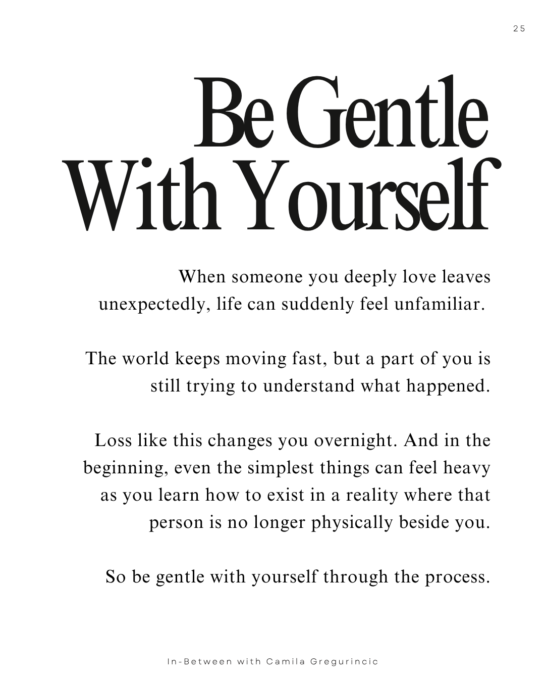 In-Between: Lessons on grief and life transitions